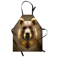 Geometric Grizzly Portrait Apron