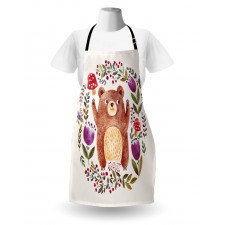 Baby Mammal Floral Wreath Apron