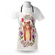 Baby Mammal Floral Wreath Apron