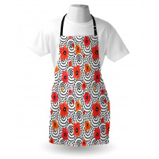 Watercolor Petals Spirals Apron