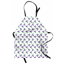 Purple Meadow Flower Posies Apron