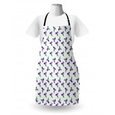 Purple Meadow Flower Posies Apron