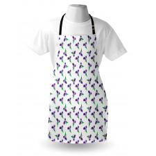 Purple Meadow Flower Posies Apron