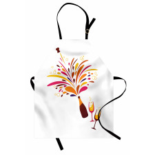 Colorful Champagne Splash Apron