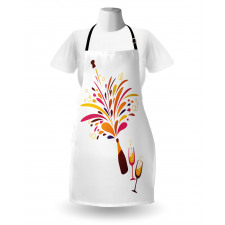 Colorful Champagne Splash Apron