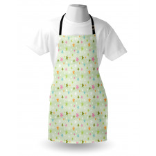 Colorful Stars on Pale Green Apron