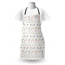 Pastel Tiny Foliage Motifs Apron