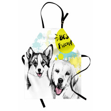 Best Friends Typography Apron