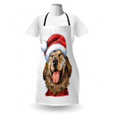 Funny Terrier Smiling Xmas Apron