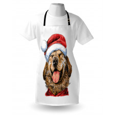 Funny Terrier Smiling Xmas Apron