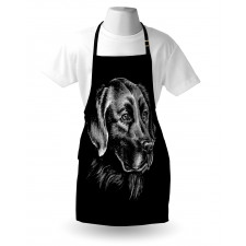 Sketch Art Retriever Puppy Apron