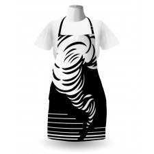 Monochrome Twister Design Apron