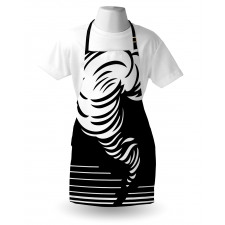 Monochrome Twister Design Apron