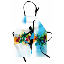 Dancer on Abstract Backdrop Apron