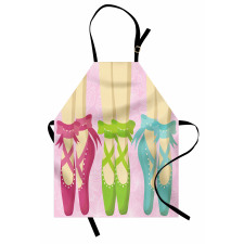 Colored Pointe Shoes on Pink Apron