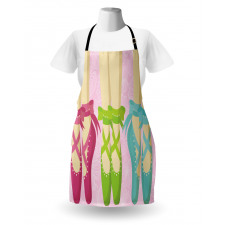 Colored Pointe Shoes on Pink Apron