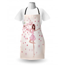 Ballerina Girl Sakura Tree Apron