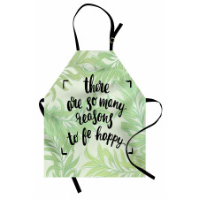 Green Leafy Branches Words Apron