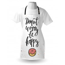 Donut Worry Words Stains Apron