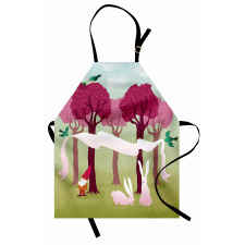 Forest with Pink Trees Apron