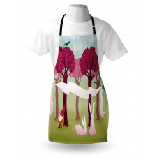 Forest with Pink Trees Apron