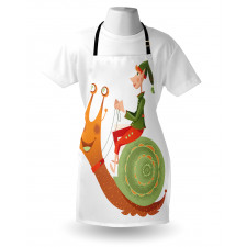 Little Elf Riding a Snail Apron