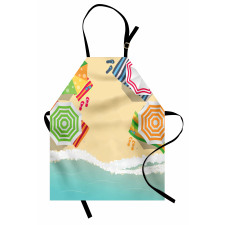 Sandy Beach Umbrellas Apron