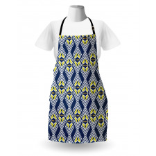 Abstract Florals and Zig Zag Apron