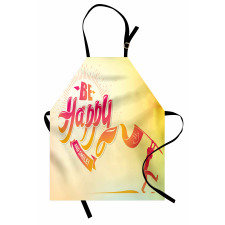 Be Happy and Smile Message Apron