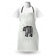 Woodland Bear Be Wild Phrase Apron