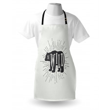 Woodland Bear Be Wild Phrase Apron