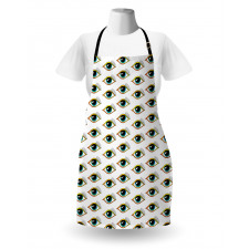 Pictogram Style Pattern Apron