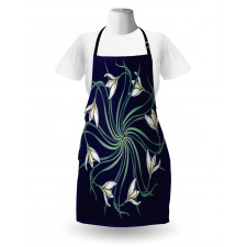 Art Nouveau Floral Design Apron