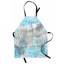 Abstract City Silhouette Apron