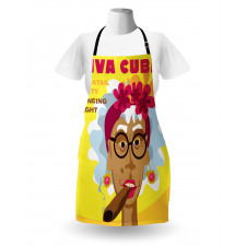 Cuban Woman Caricature Art Apron