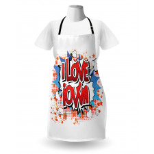 I Love Iowa Comic Book Apron