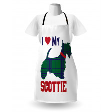 I Heart My Scottie Text Apron