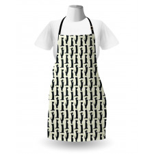 Checkered Rhombus Motif Apron