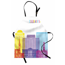 Colorful Urban City Sky Apron