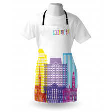 Colorful Urban City Sky Apron