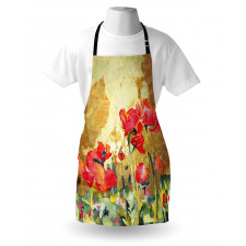 Poppy Blossoms Countryside Apron