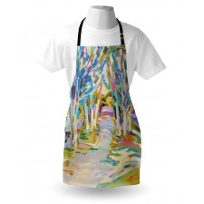 Leafless Trees Pastel Tone Apron