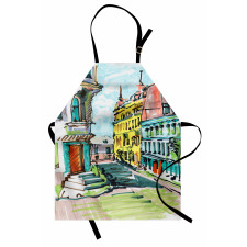 Watercolor Sketch City Apron