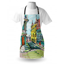 Watercolor Sketch City Apron