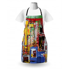 Cubist Grunge Painting Apron