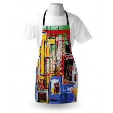 Cubist Grunge Painting Apron