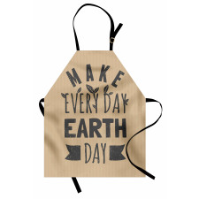 Typographic Words Earth Day Apron