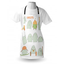Funny Scary Characters Apron
