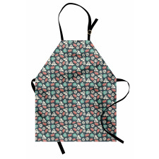 Spooky Weird Monsters Pattern Apron