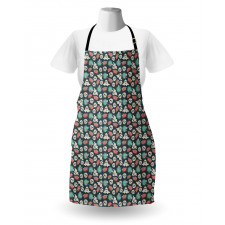 Spooky Weird Monsters Pattern Apron